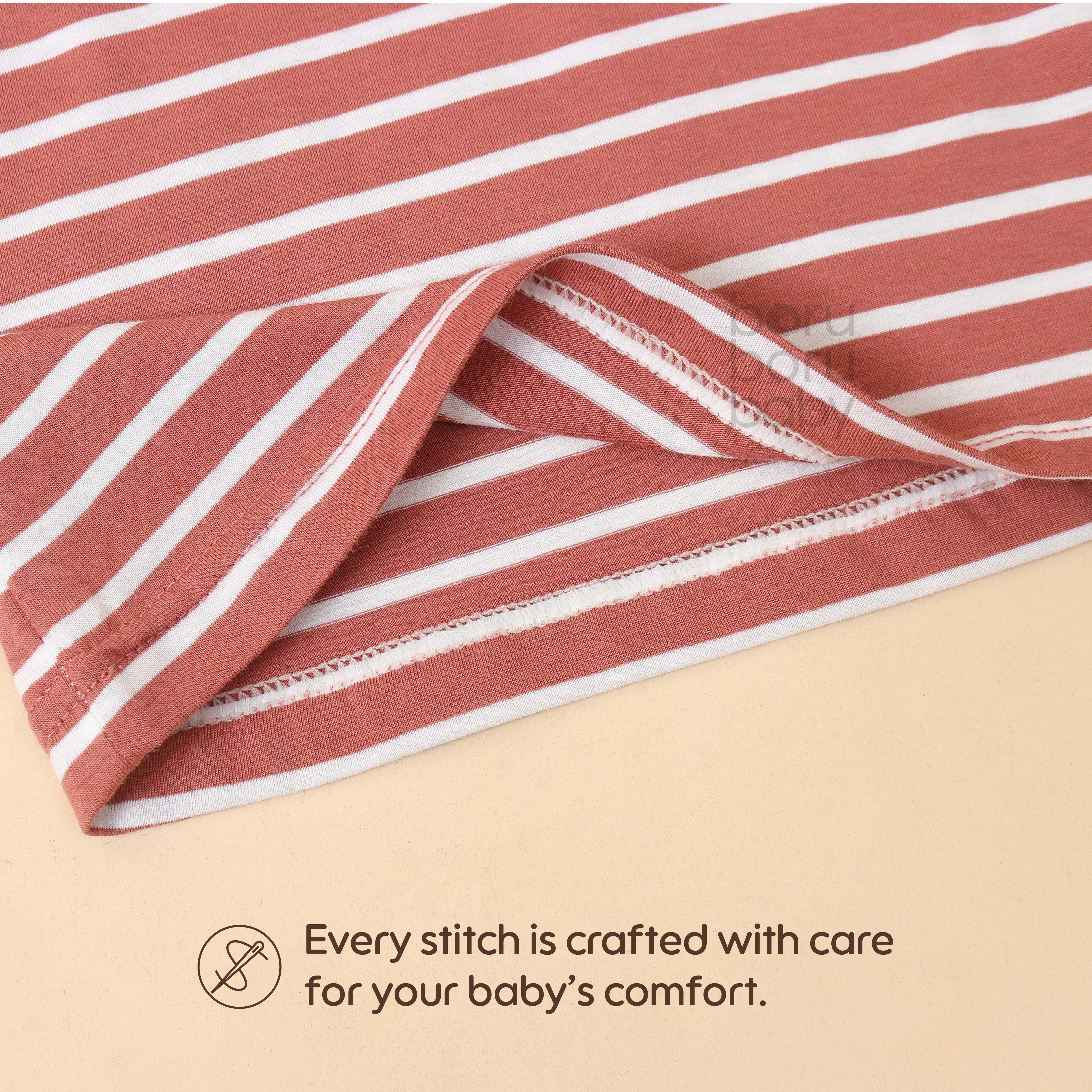 BUY 1 GET 1 NEW BORN Baby Stripe Shirt - Kaos Tangan Panjang Polos Stripe Bayi - Tshirt Long Sleeve Pattern Garis Mix Match