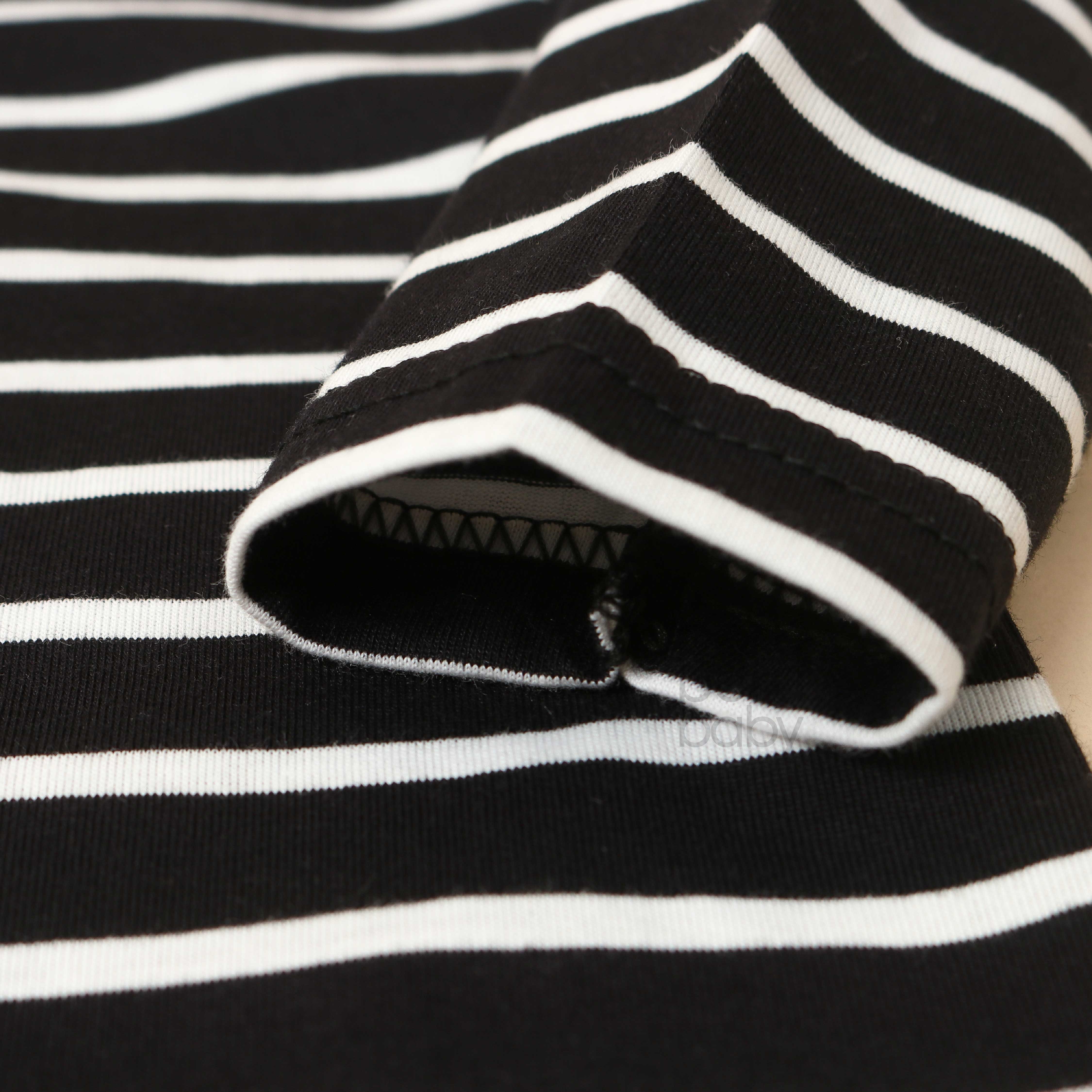 Paket Bundling - Bundling Long Stripe Tshirt & Denim Short Pants - Baju Bayi Celana Anak