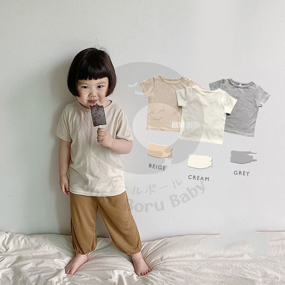Simple basic top - Kaos atasan bayi - Tshirt bayi polos Premium