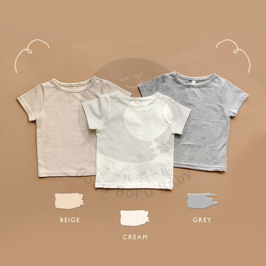 Simple basic top - Kaos atasan bayi - Tshirt bayi polos Premium