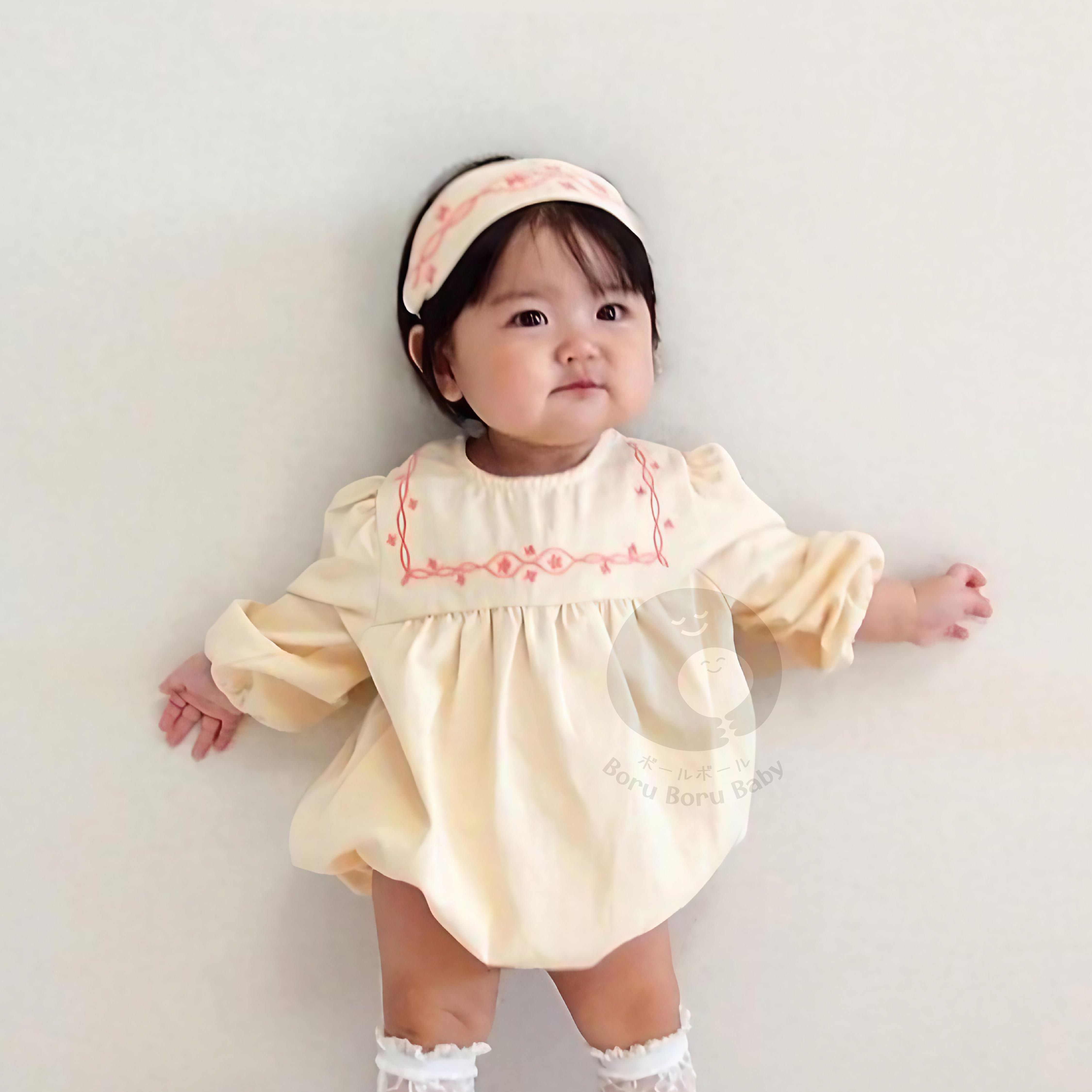 Peach Yoona Romper Dress