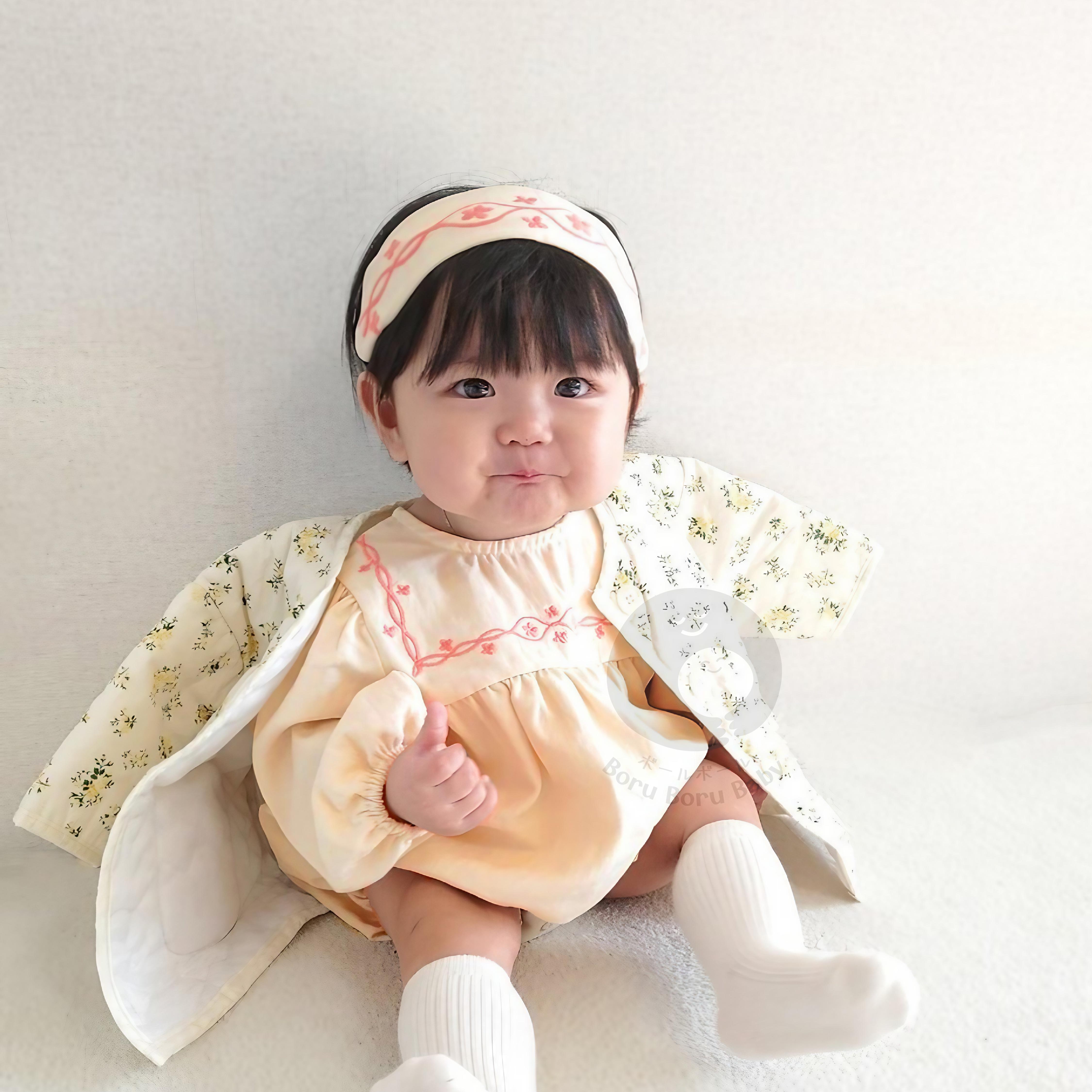 Peach Yoona Romper Dress