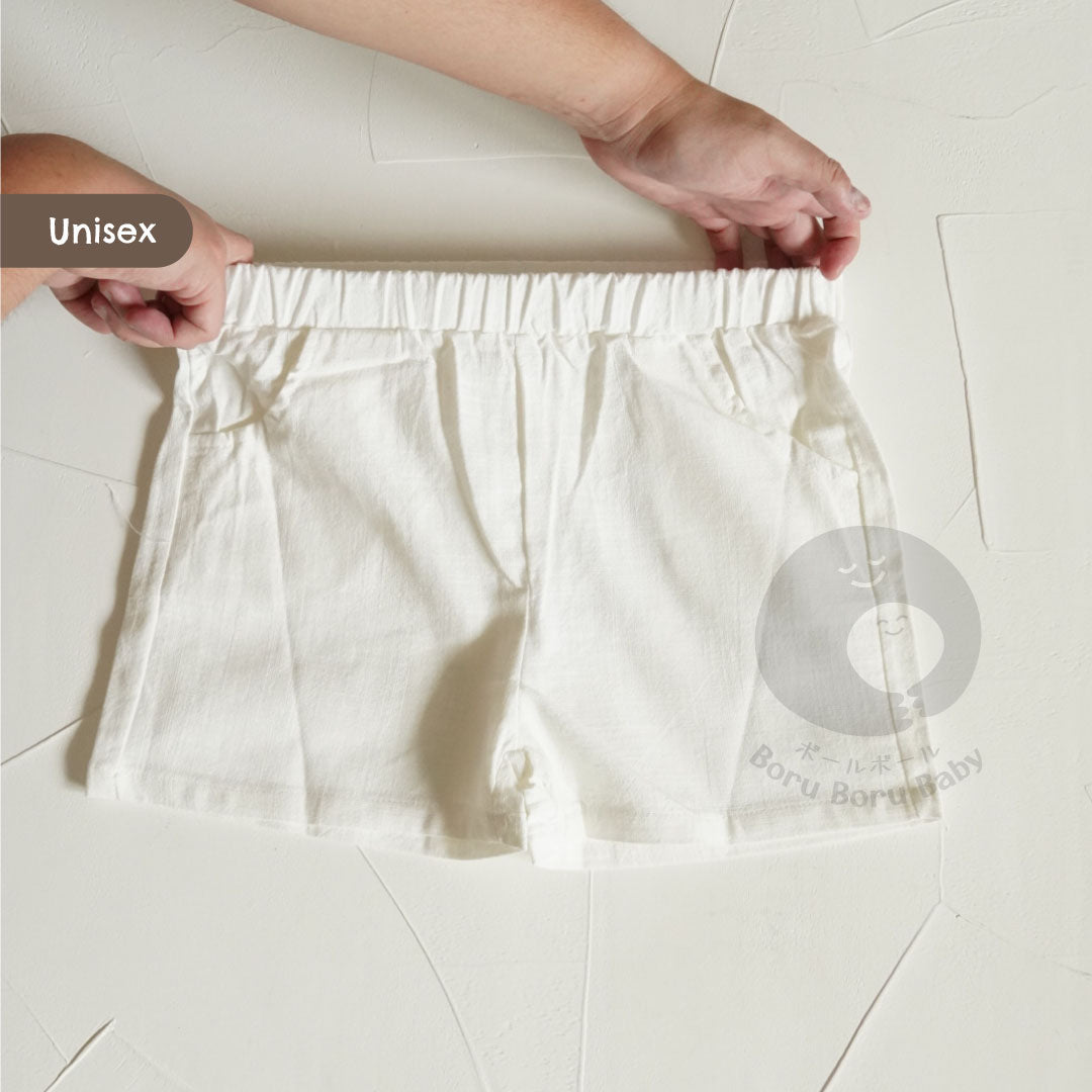 Baby Basic Short Pants - Celana Pendek Bayi Unisex - Celana Linen Bayi Premium
