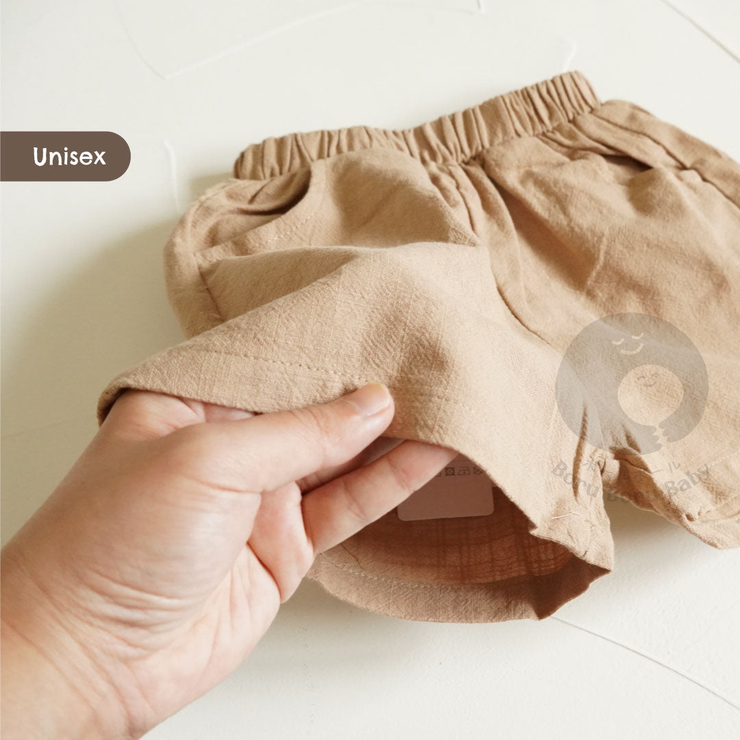 Baby Basic Short Pants - Celana Pendek Bayi Unisex - Celana Linen Bayi Premium