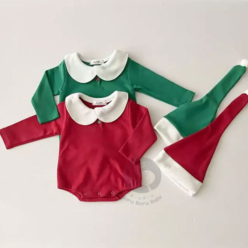 Baju bayi natal - Christmas Santa Long Sleeve - kostum natal bayi