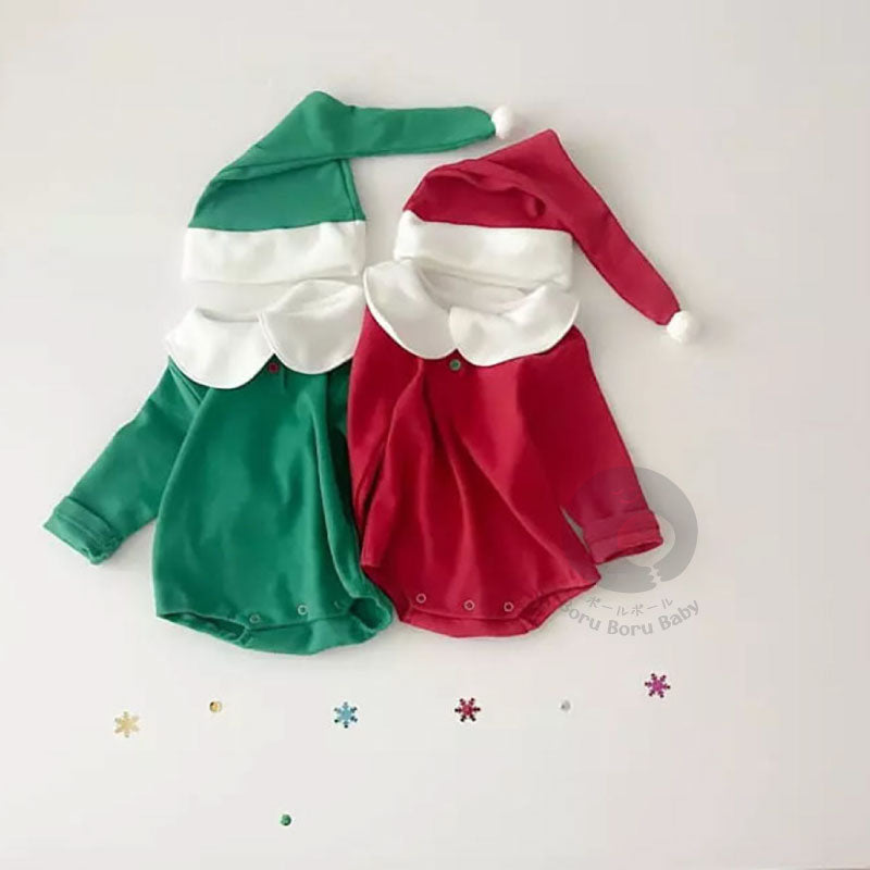 Baju bayi natal - Christmas Santa Long Sleeve - kostum natal bayi