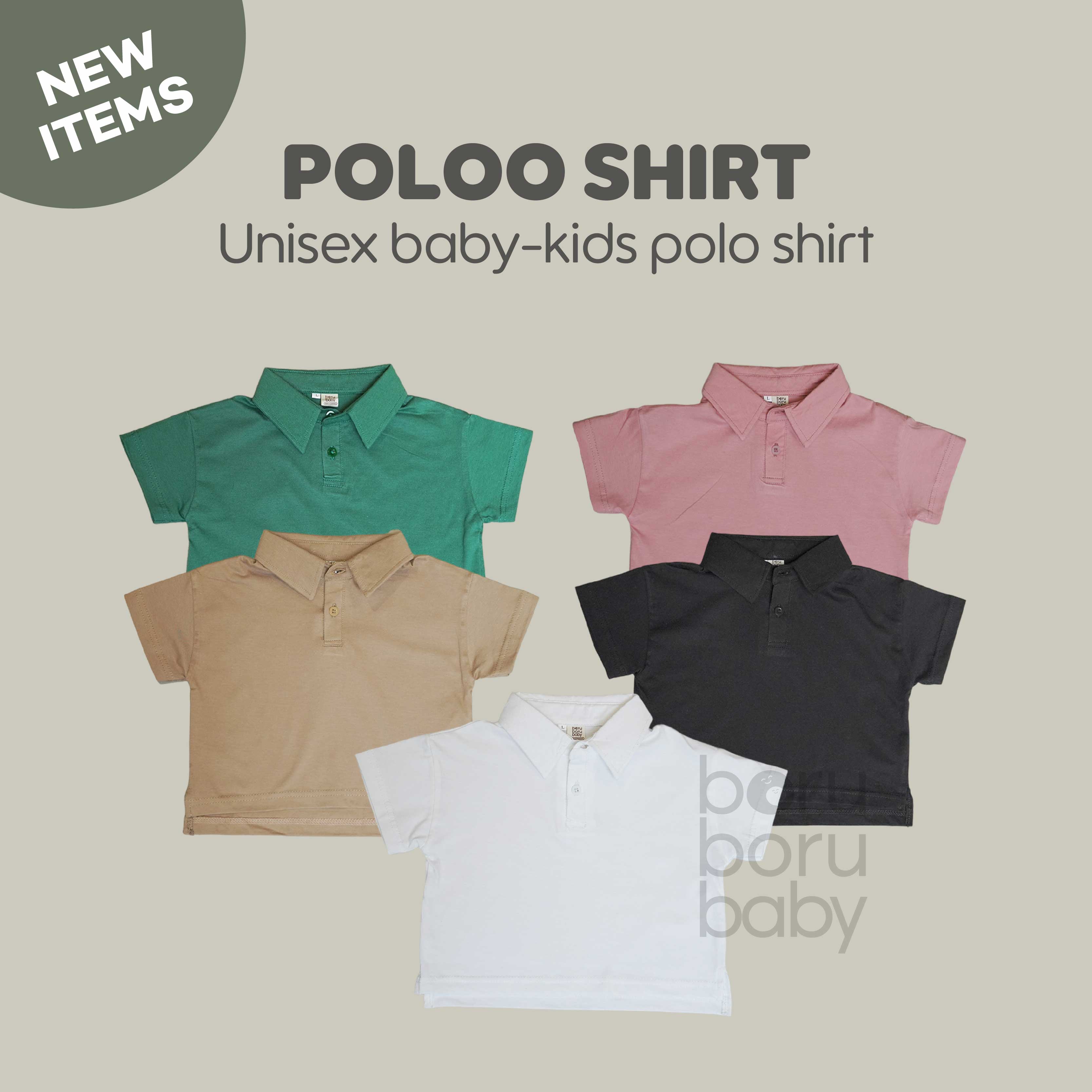 POLOO Tshirt - polo baby kids basic - polo Oversize Shirt anak sport