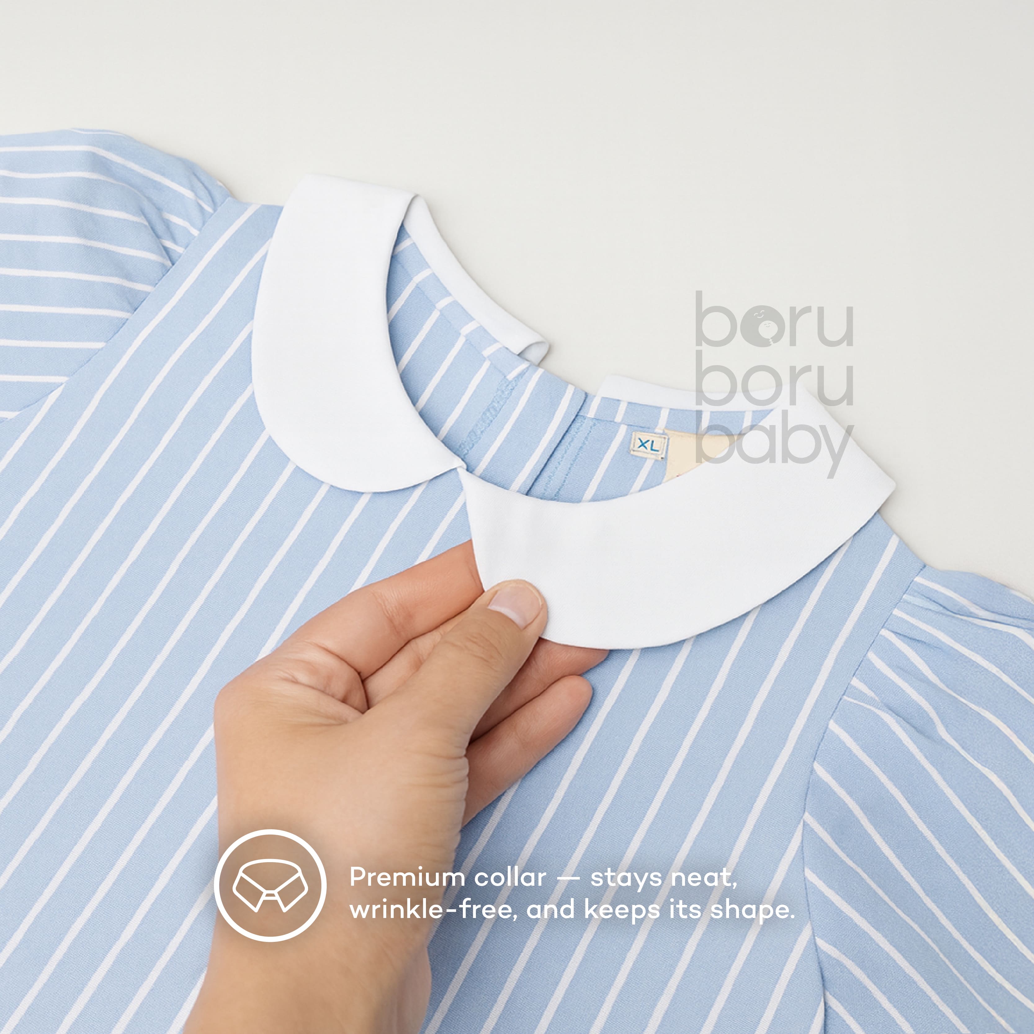 Aiko Blouse Baby Girl - Kemeja Blus Bayi Perempuan - Blouse Anak Kerah Bulat