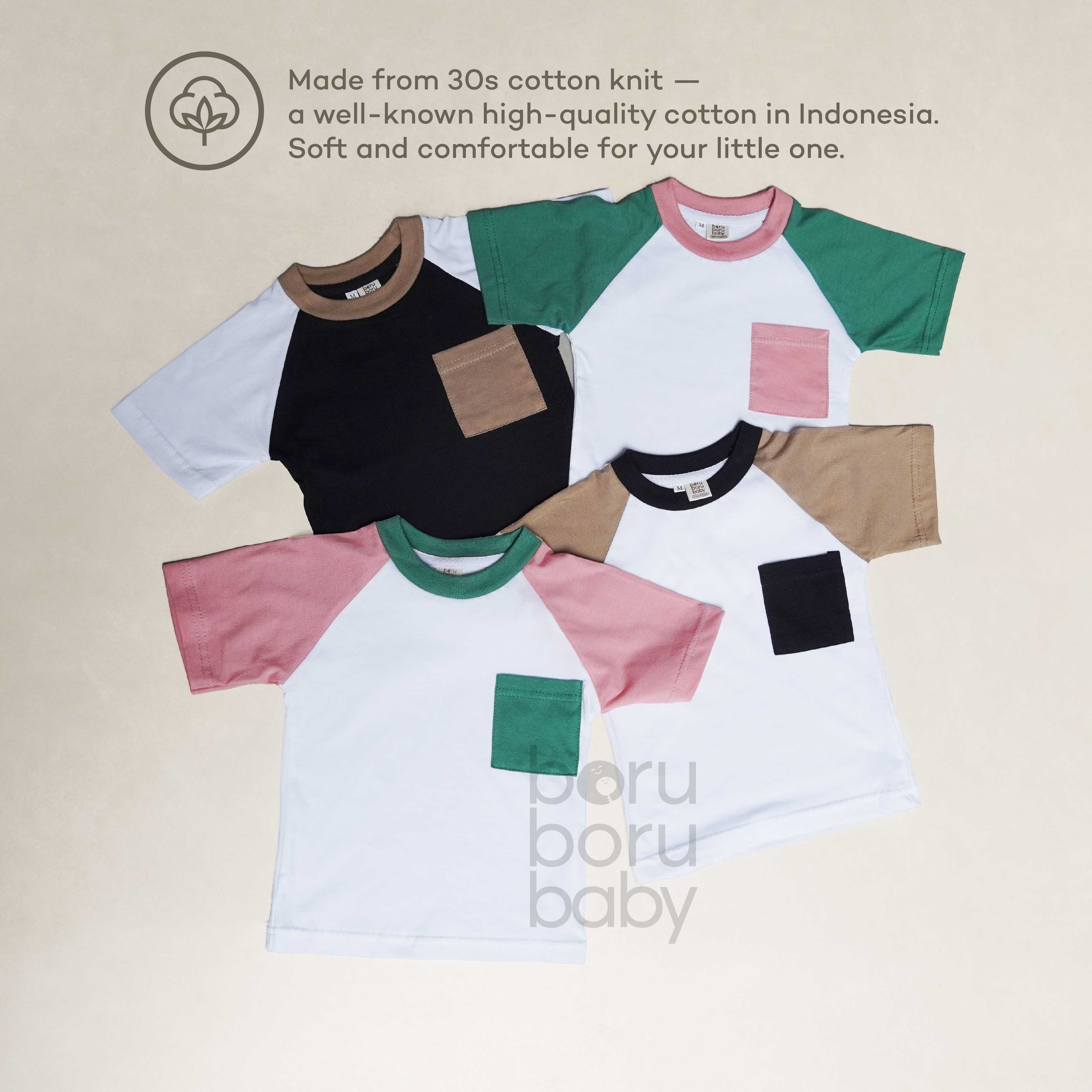 Mimo Raglan Tshirt - Kaos kombinasi basic bayi & anak - Oversize shirt