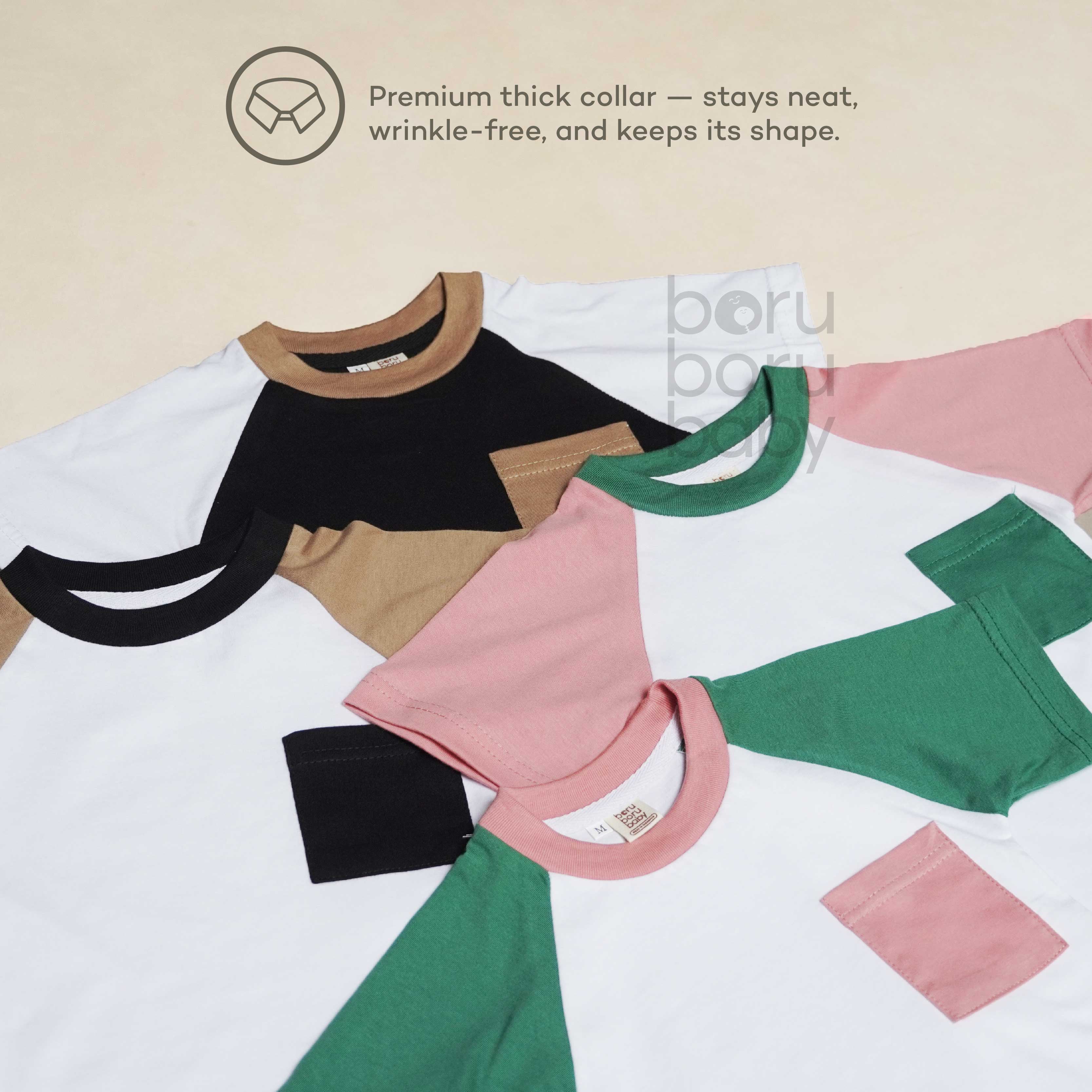 Mimo Raglan Tshirt - Kaos kombinasi basic bayi & anak - Oversize shirt