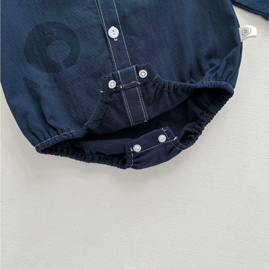 Kemeja Romper Jacob Shirt - Kemeja Dasi Bayi - Kemeja Semi Kasual