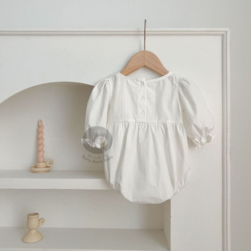 Lecarra Baby Girl White Romper - Baju Putih Bayi Baptis atau Aqiqah