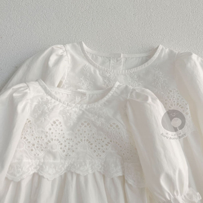 Lecarra Baby Girl White Romper - Baju Putih Bayi Baptis atau Aqiqah