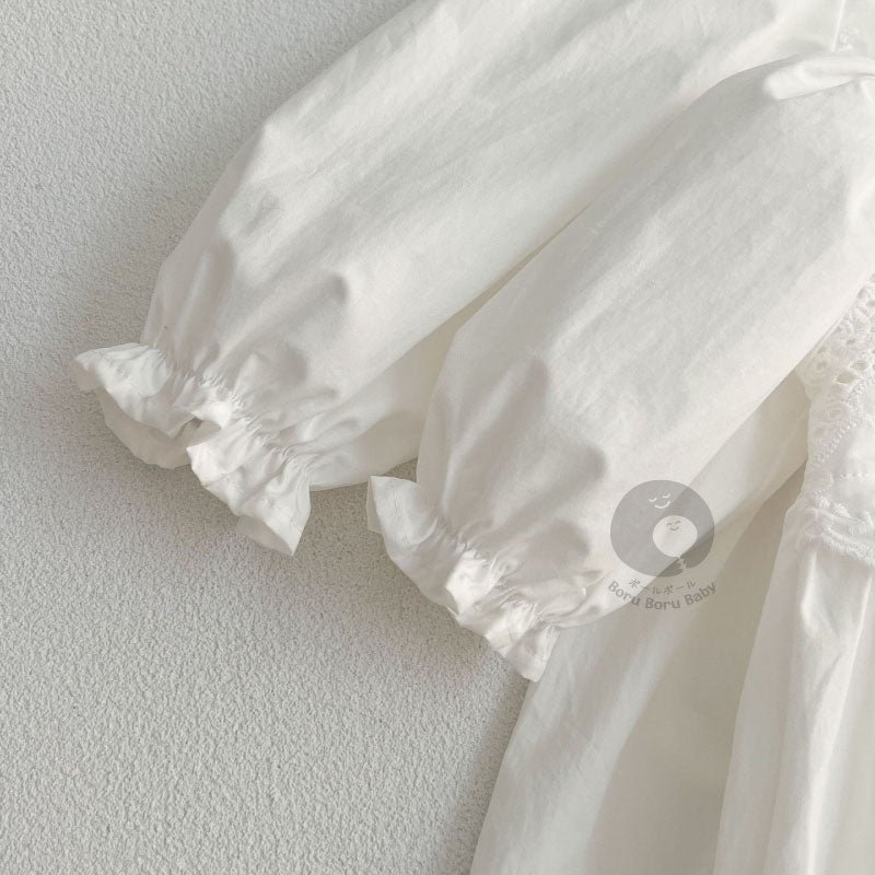 Lecarra Baby Girl White Romper - Baju Putih Bayi Baptis atau Aqiqah