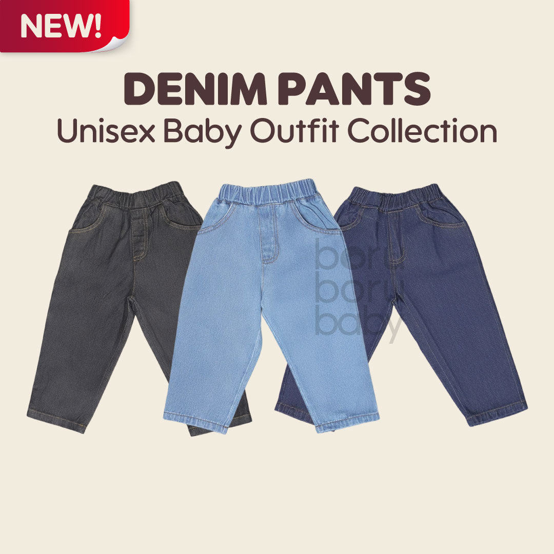 Unisex Celana Panjang Denim Bayi - Jeans Trouser - Baby Boy/Girl Denim Long Pants