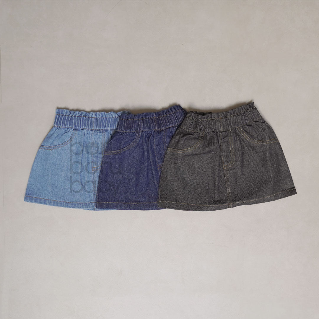 Rok Denim Bayi - Rok Celana Anak Perempuan - Baby Girl Denim Skirt