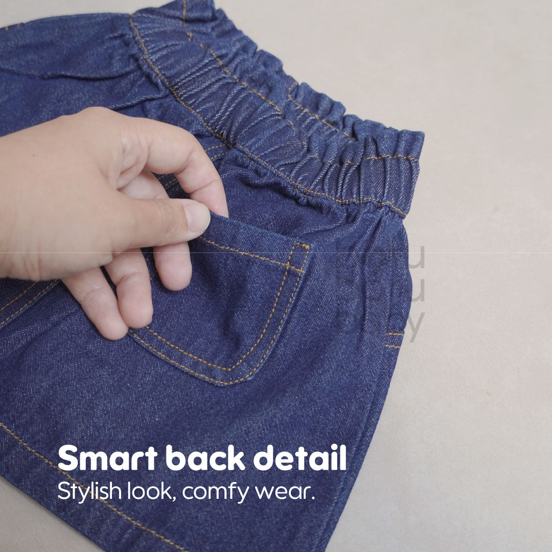 Rok Denim Bayi - Rok Celana Anak Perempuan - Baby Girl Denim Skirt