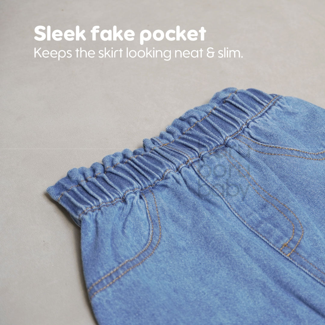 Rok Denim Bayi - Rok Celana Anak Perempuan - Baby Girl Denim Skirt