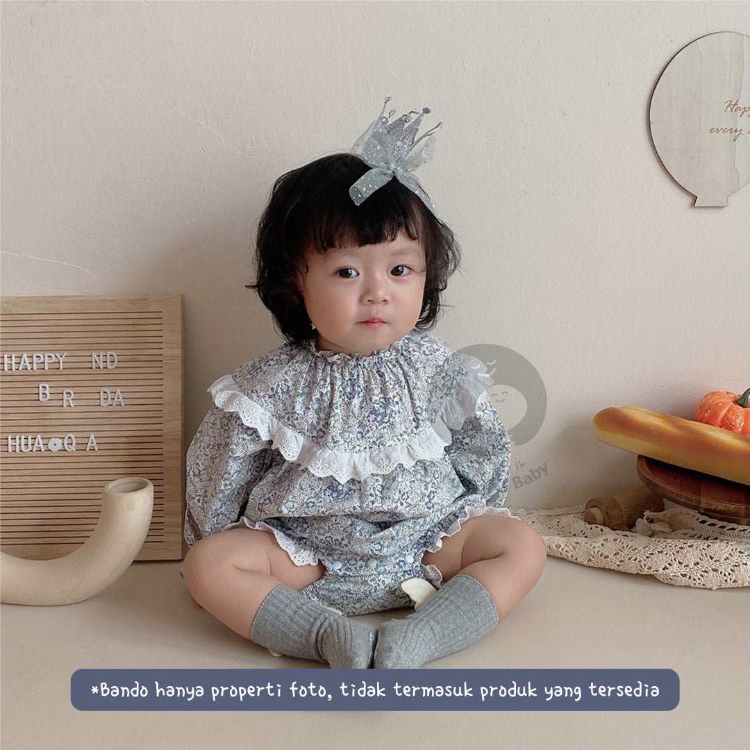 Aoi Romper - Dress Bayi Motif Bunga - Baju Anak Korean Japan Style