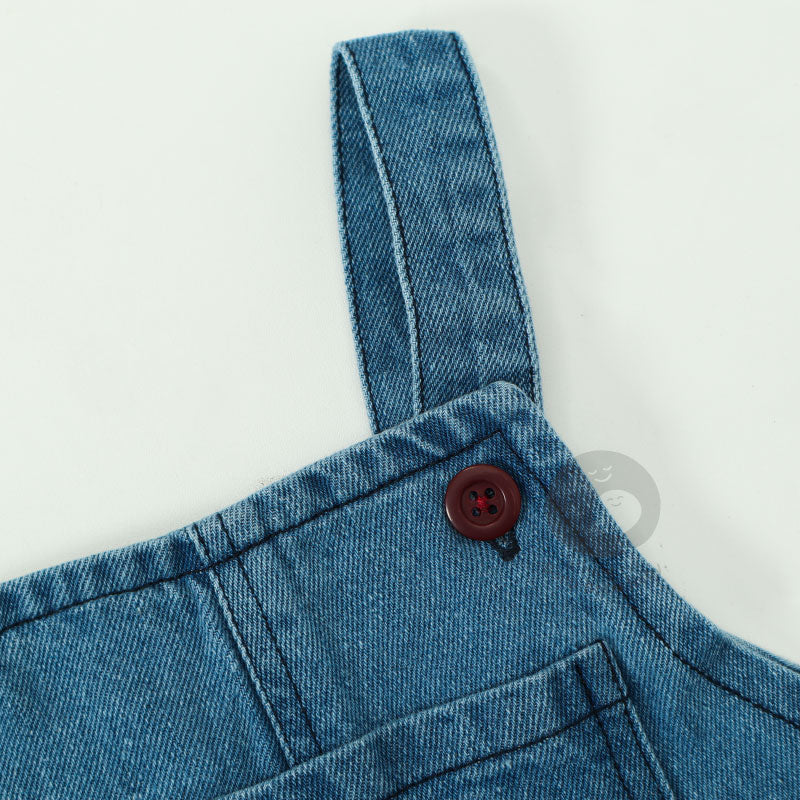 Baby Denim Jumpsuit Set - Kaos Denim Jumpsuit Bayi - Basic Tshirt Rompi Jeans