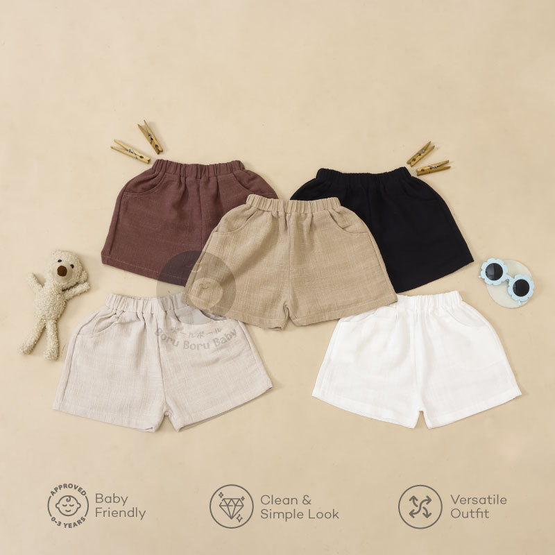 Baby Basic Short Pants - Celana Pendek Bayi Unisex - Celana Linen Bayi