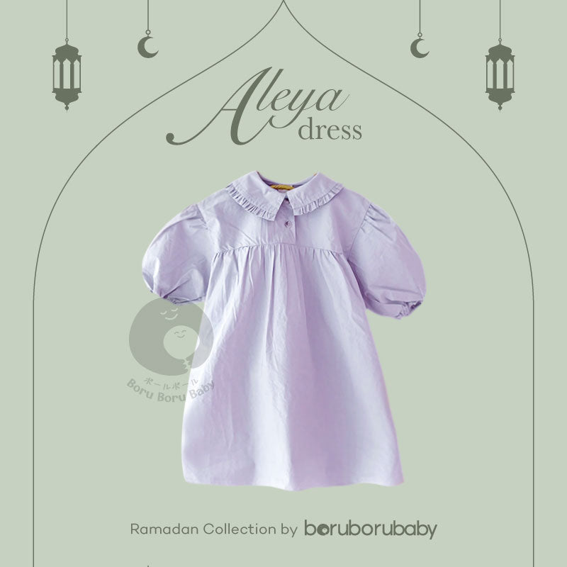 Baju Bayi Perempuan - Aleya Lavender Dress Gamis - Baju Rok Bayi
