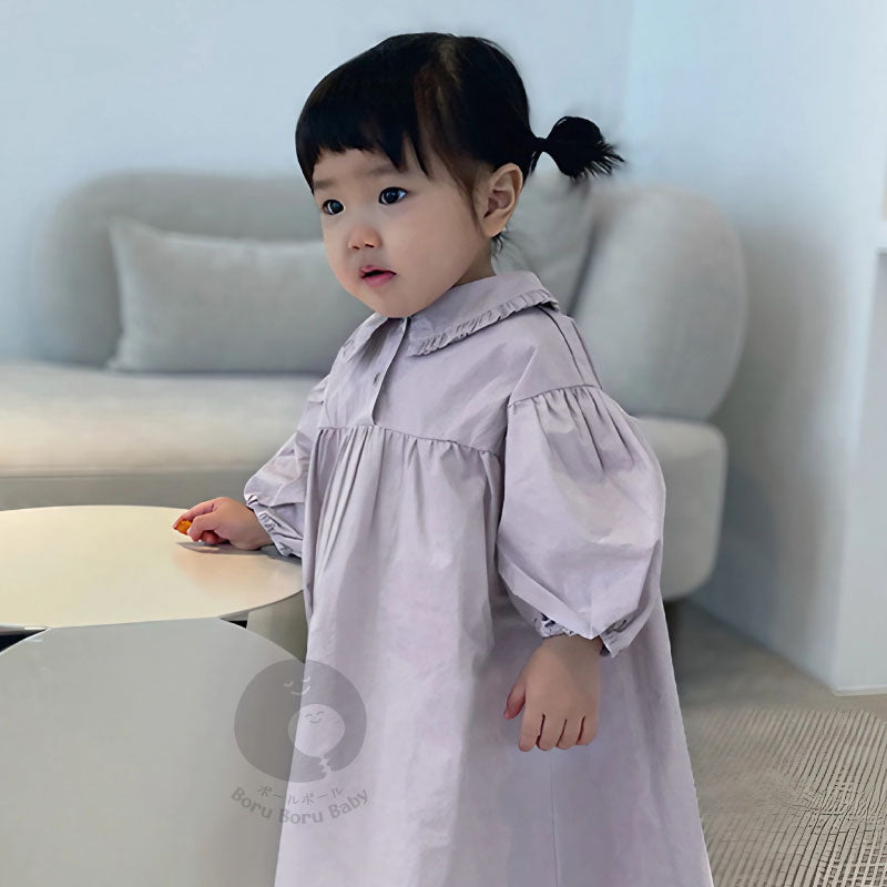 Baju Bayi Perempuan - Aleya Lavender Dress Gamis - Baju Rok Bayi