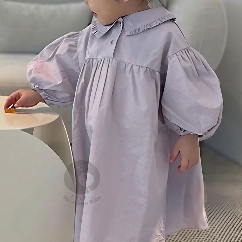 Baju Bayi Perempuan - Aleya Lavender Dress Gamis - Baju Rok Bayi