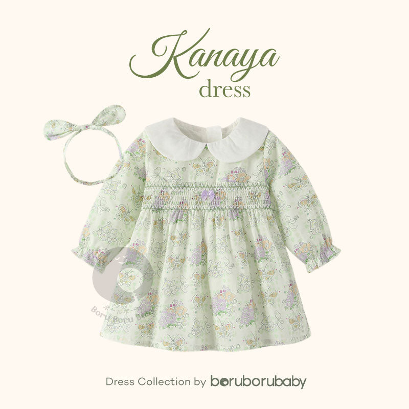 Baju Bayi Europe Style - Kanaya Dress - Baju Rok Bayi Tangan Panjang
