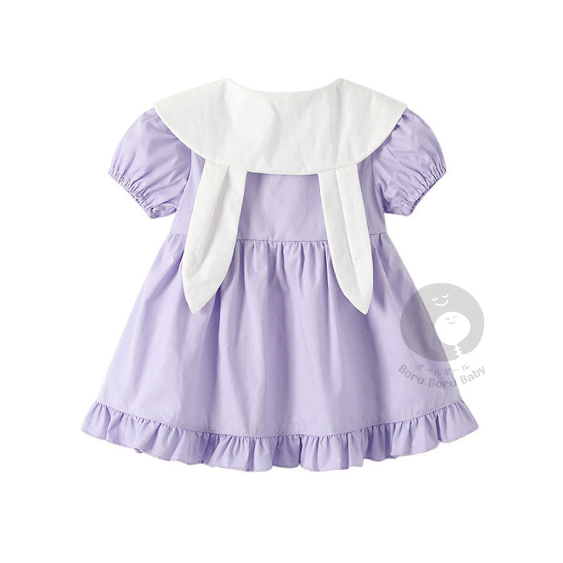 Baju Bayi Europe Style - Serena Dress Bayi - Baju Rok Bayi Tangan Panjang Lavender