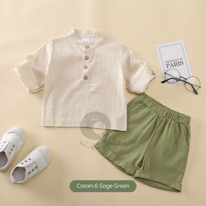 Baju Bayi Muslim Paket - Zayan Baju Koko Set - Kemeja Celana Casual
