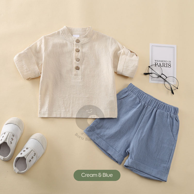 Baju Bayi Muslim Paket - Zayan Baju Koko Set - Kemeja Celana Casual