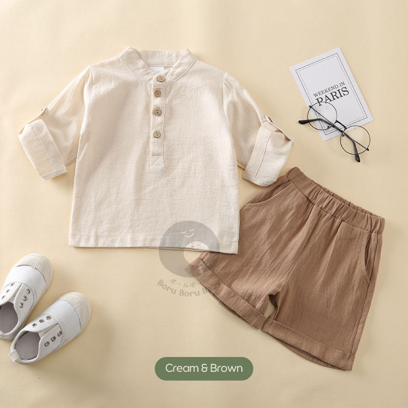Baju Bayi Muslim Paket - Zayan Baju Koko Set - Kemeja Celana Casual