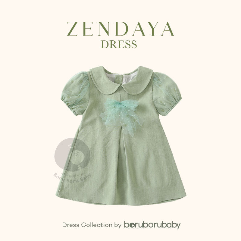 Baju bayi perempuan - Zendaya Lavender Dress Muslim - Baju Rok Bayi