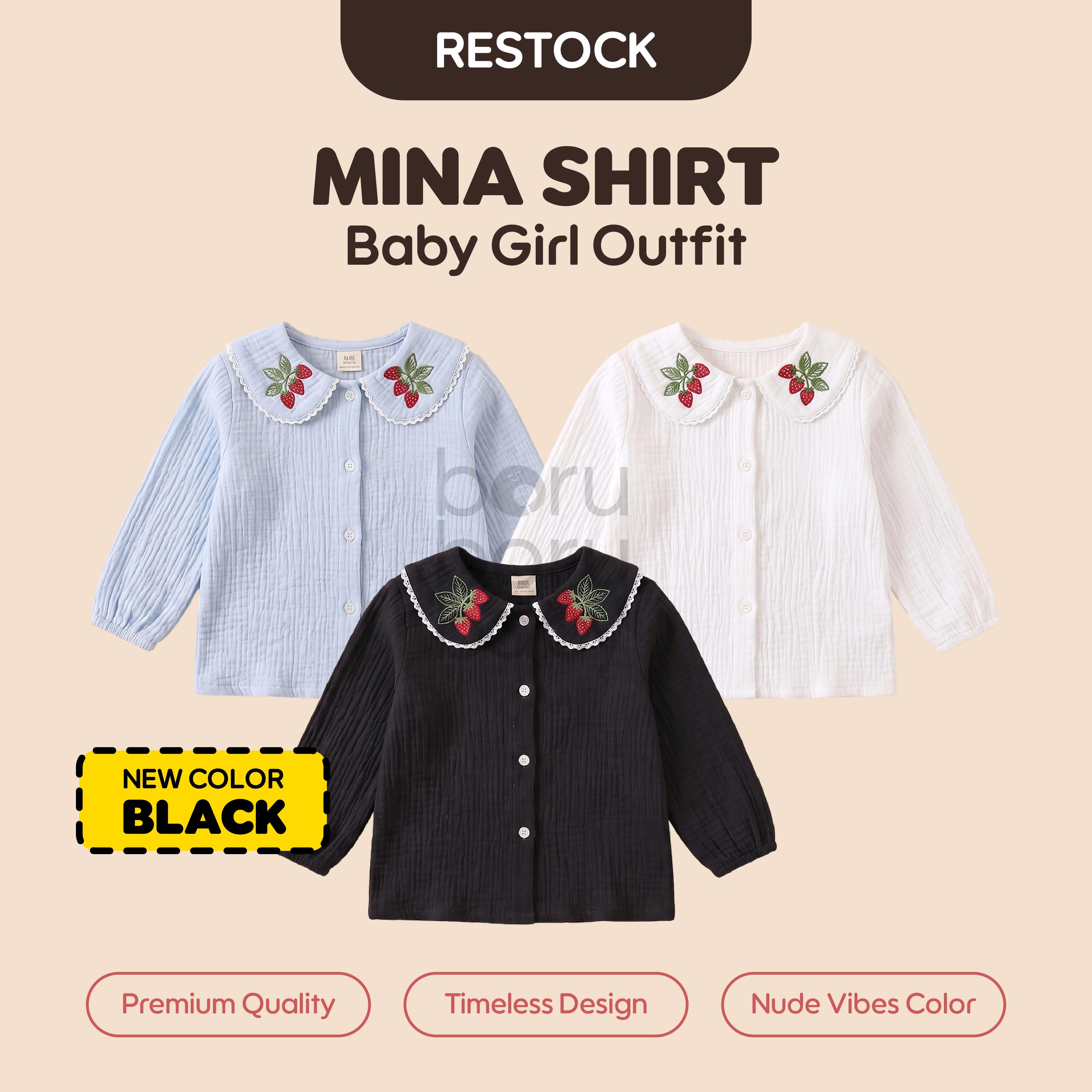 Mina Shirt Baby Girl - Kemeja bayi perempuan - Baju Anak Perempuan
