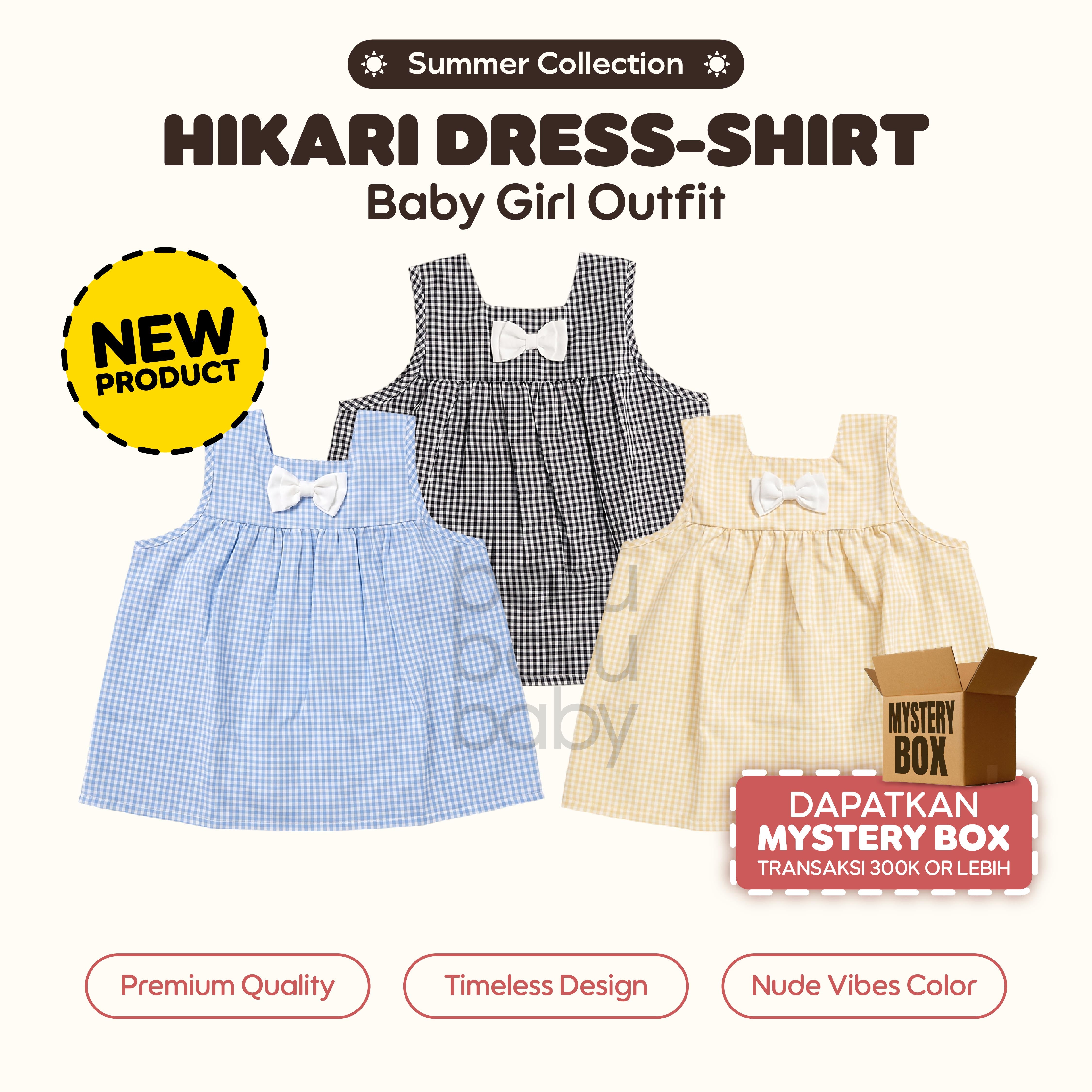 Hikari Blouse Shirt - Kaos Bayi Perempuan - Baju Tangan Kutung Anak Perempuan