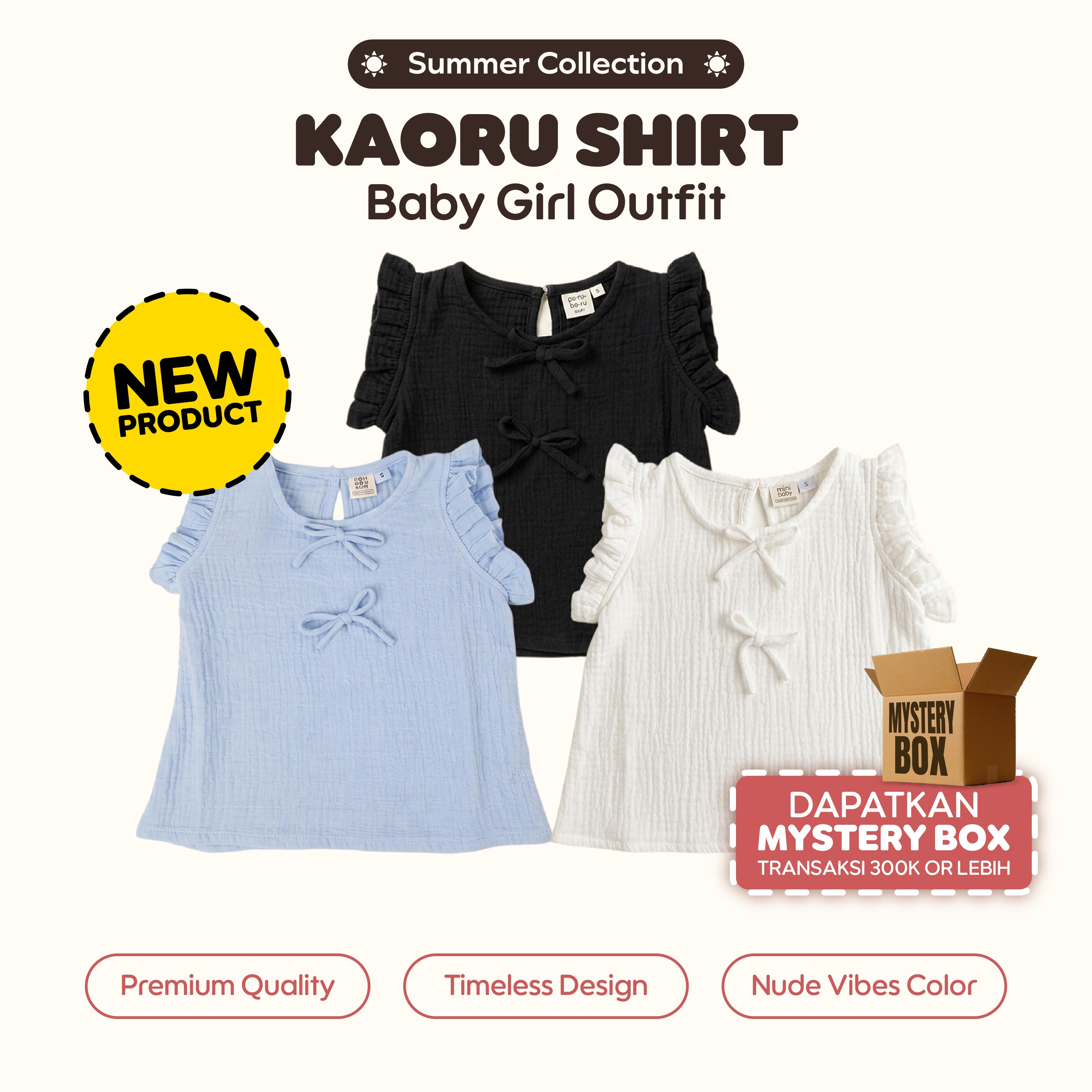 Kaoru Summer Shirt - Kaos Bayi Perempuan - Baju Tangan Kutung Anak Perempuan
