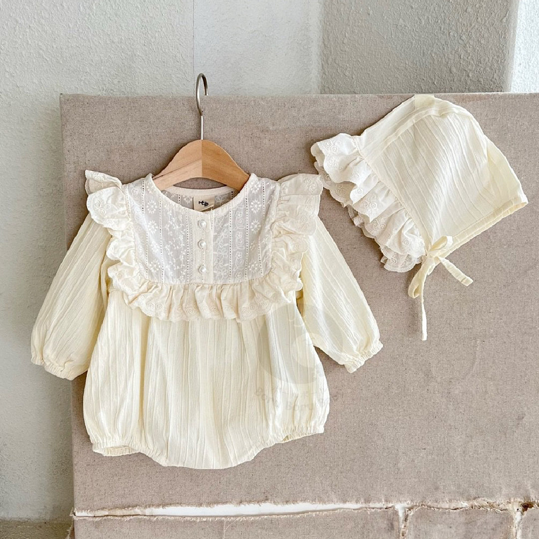 Naura Romper - White Dress Bayi - Baju Anak Korean Style