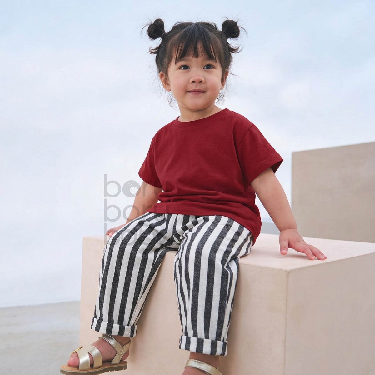 Moko Long Kids Pants - Celana Panjang Anak Stripe - Celana Tropis Anak