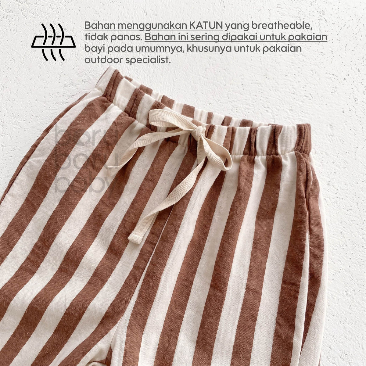 Moko Long Kids Pants - Celana Panjang Anak Stripe - Celana Tropis Anak