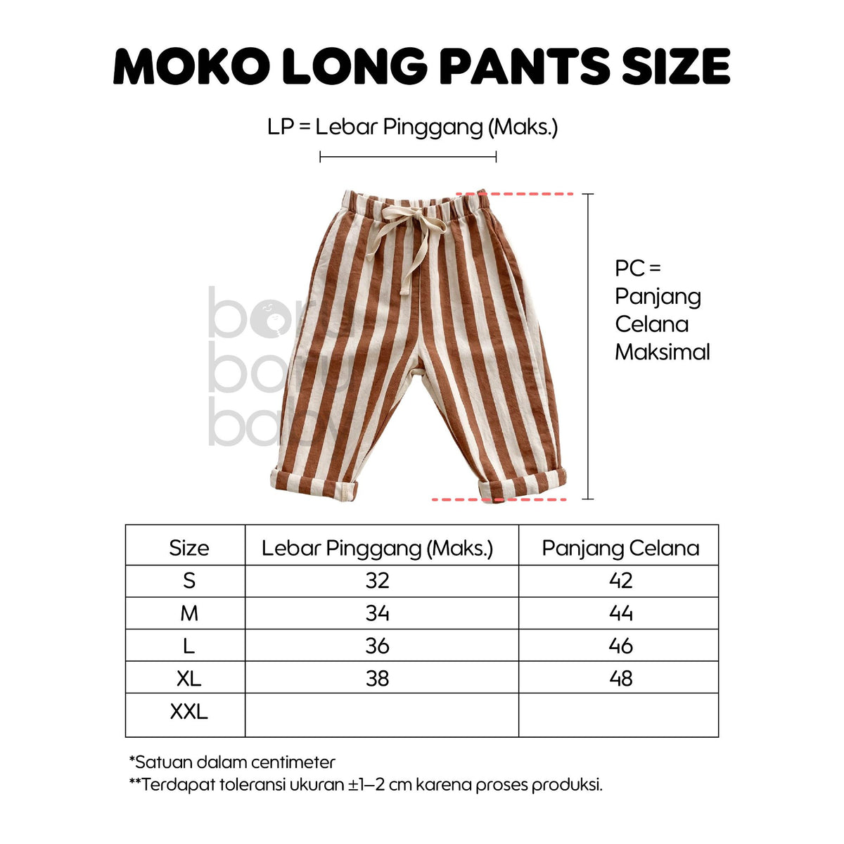 Moko Long Kids Pants - Celana Panjang Anak Stripe - Celana Tropis Anak