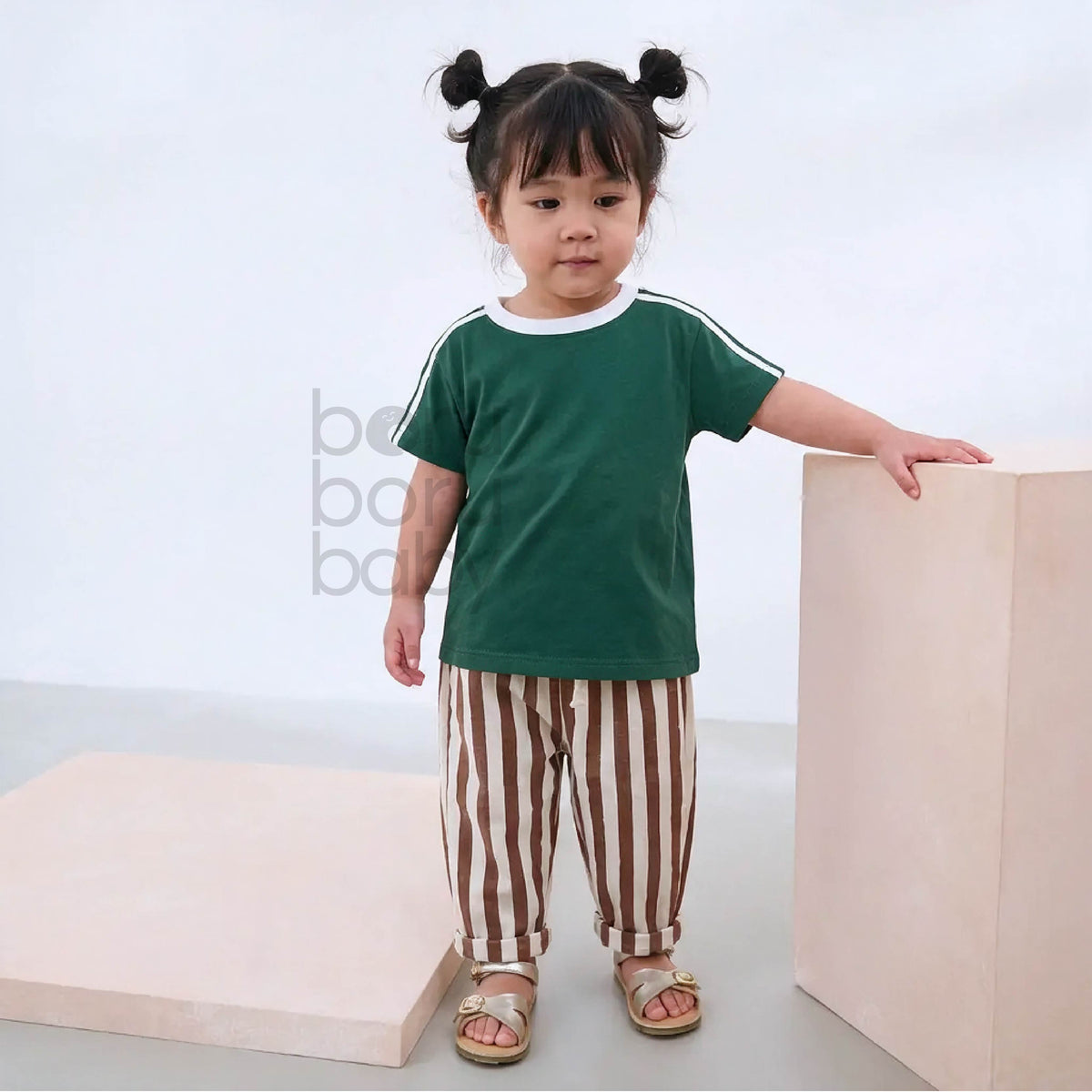 Moko Long Kids Pants - Celana Panjang Anak Stripe - Celana Tropis Anak