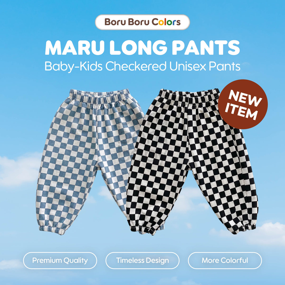Maru Long Kids Pants - Celana Panjang Anak Stripe - Celana Tropis Anak