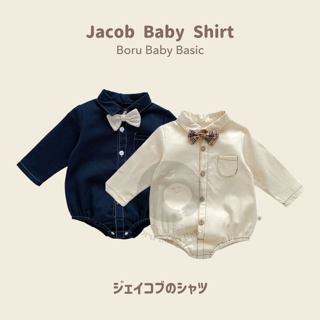 Kemeja Romper Jacob Shirt - Kemeja Dasi Bayi - Kemeja Semi Kasual