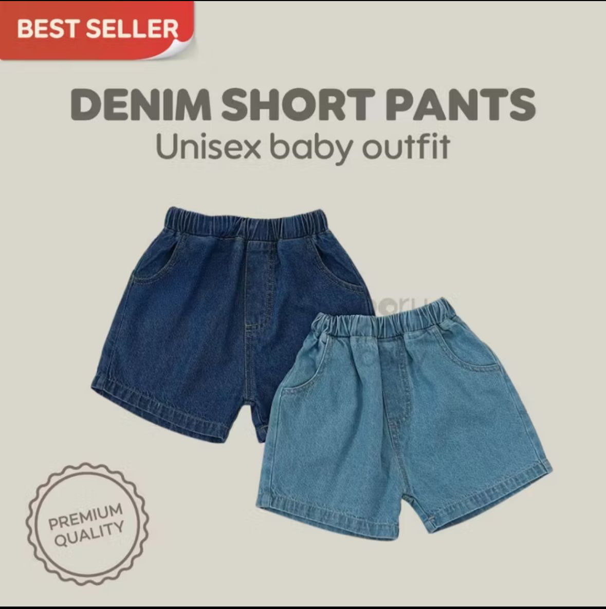 Baby Denim Short Pants - Celana Denim Jeans Bayi - Celana Pendek Bayi