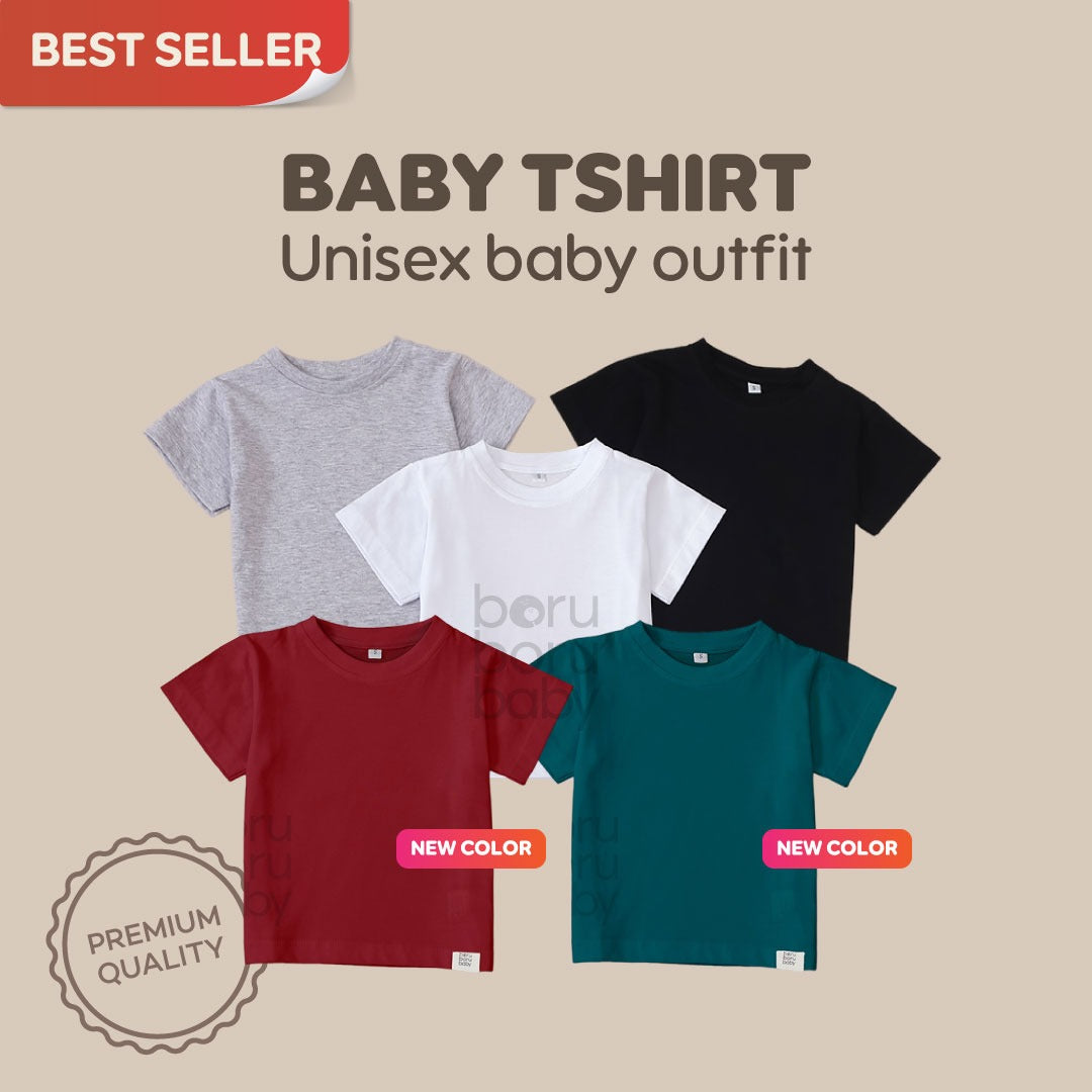 Simple basic top - Kaos atasan bayi - Tshirt bayi polos