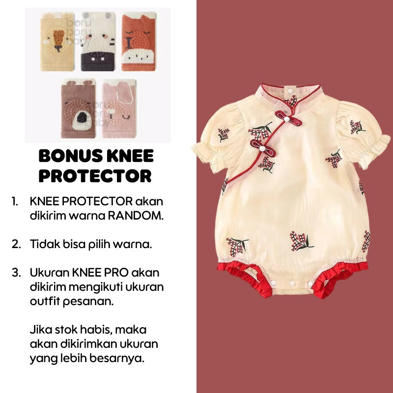 Baju bayi Imlek - Little Cherry Romper - Kimono Chinese New Year - Baju Sinchia