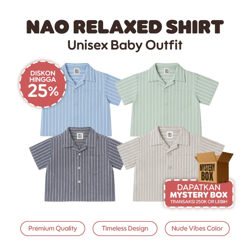 Nao Relaxed Shirt - Kemeja Bowling Bayi Unisex - Kemeja Relax Anak Unisex