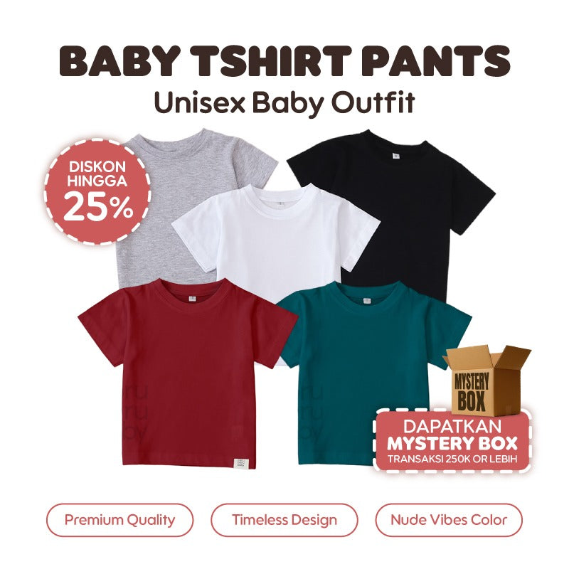 Simple basic top - Kaos atasan bayi - Tshirt bayi polos