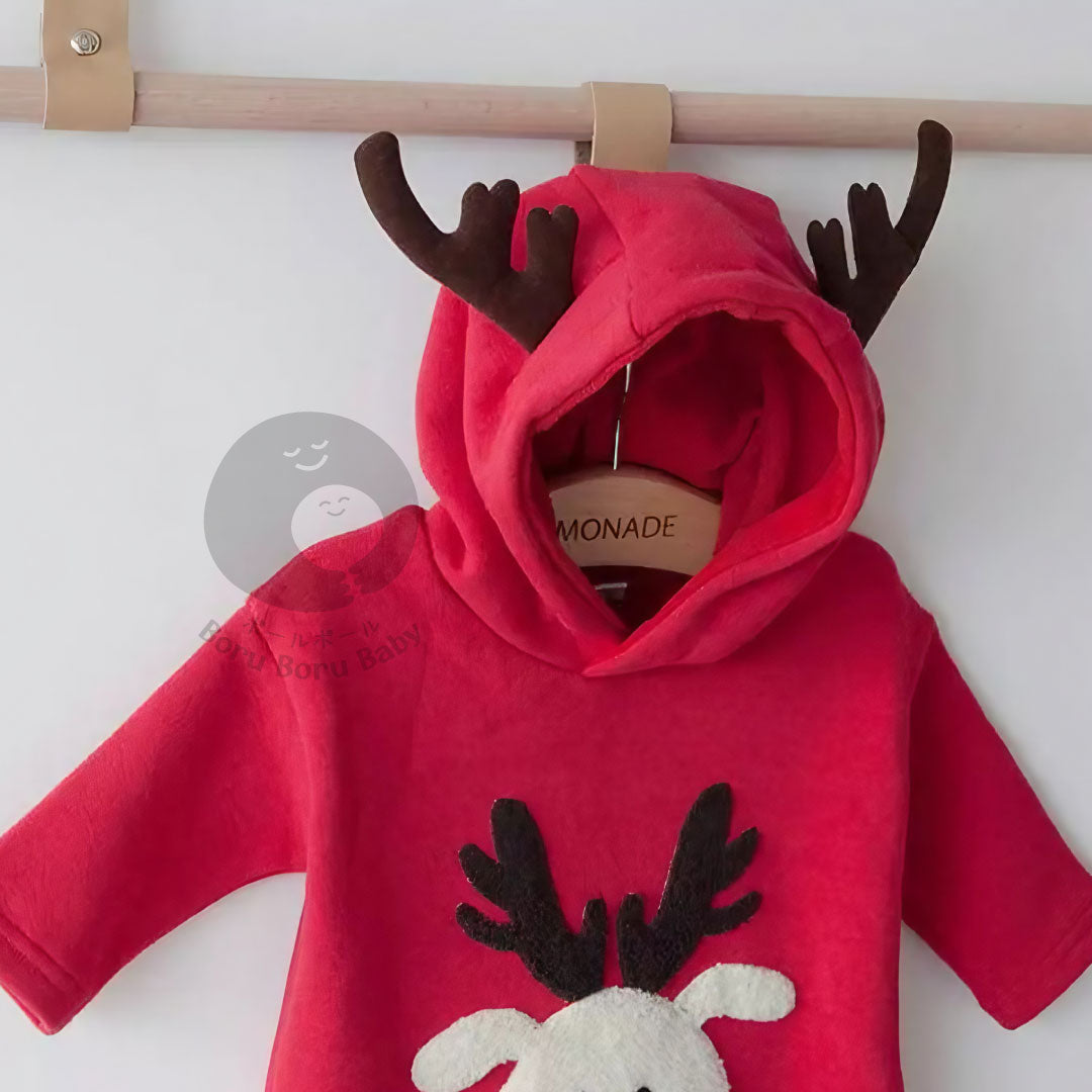 Baju bayi natal - Red Rudolf Christmas - kostum natal bayi